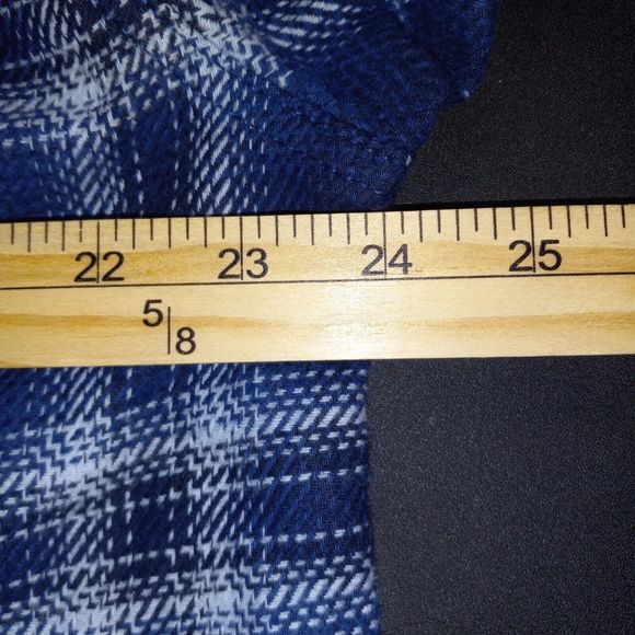 Woolrich Blanket Shirt Jacket Size L Blue Plaid Flannel Cotton Shacket Pockets - Picture 13 of 16